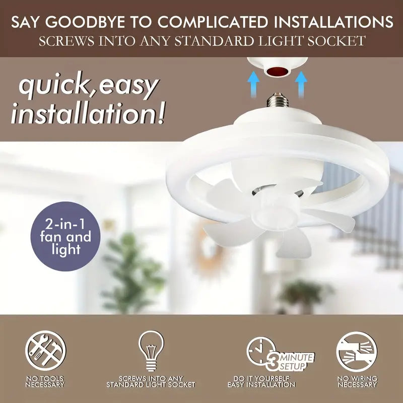 LunaBreeze™ - 360° LED Dimmable Ceiling Fan Light