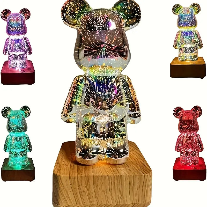 3D Firework Bear │ Best Colorful Decor Light