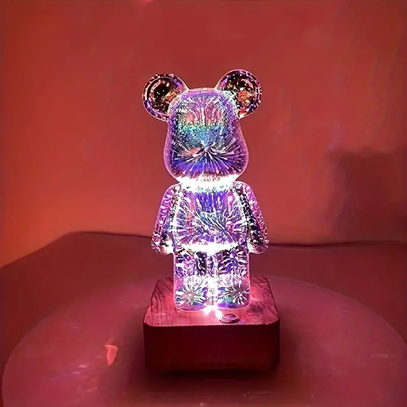 3D Firework Bear │ Best Colorful Decor Light