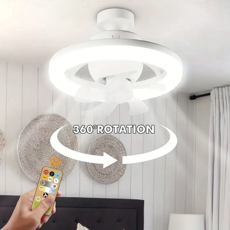 LunaBreeze™ - 360° LED Dimmable Ceiling Fan Light