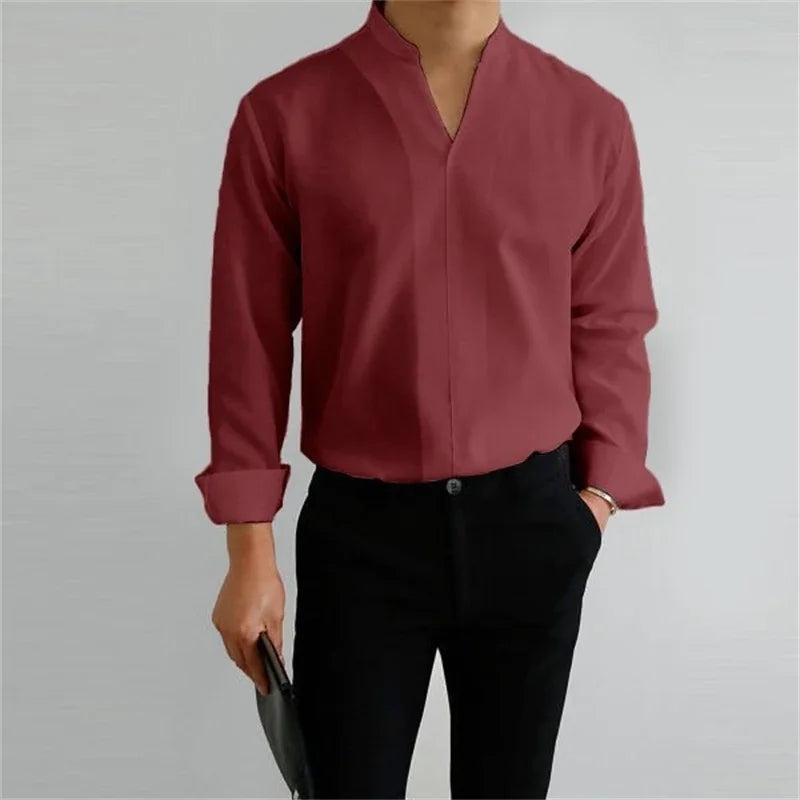 Gentlemans Simple Design Casual Shirt
